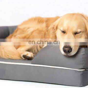 High Quality Pet Bed Pet Products Memory Foam Dog Bed Luxury Dog Bed Sofa With Waterproof Liner photo-4