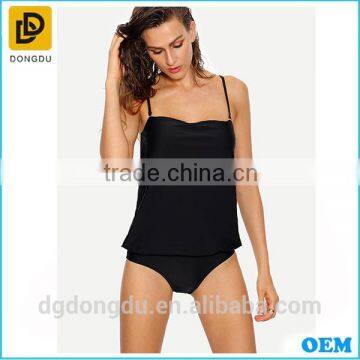 2016 new arrival design one-piece black sexy women swimwear