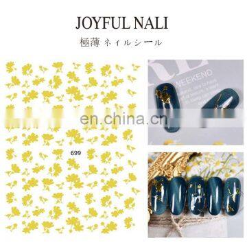 JOYFUL 697-704 Hot Selling Japanese Metallic Gold and Silver Flower Leaf Nail Sticker Nail Decals photo-4