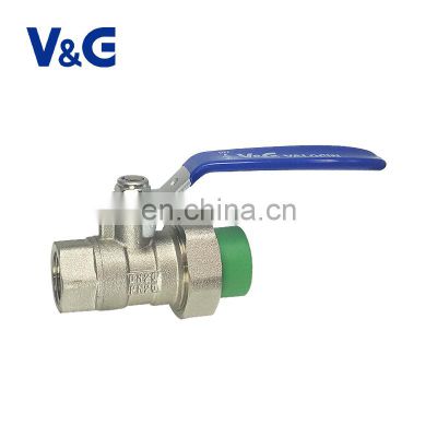 20 x 1/2" - 50 x 11/2" Valogin Nickel Plating 362.5 psi Brass Water PPR Ball Valve