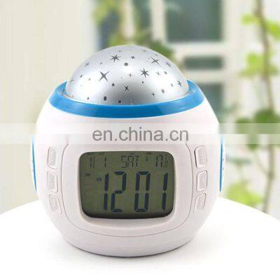 Muti-colors Digital Thermometer Led Star Sky Projector Clock photo-5