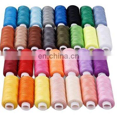 China Factory Acceptable customization 1000 Yards 40s2 100 Polyester Little Tubes spun bulk Sewing Machine Thread Set