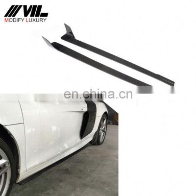 R8 Carbon Car Racing Side Bumper Skirt for Audi R8 GT V8 V10 08-15