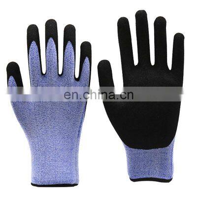 High Quality Popular Knit Bulk Cheap Sandy Nitrile Chemical Resistant Garden Dipping Gloves