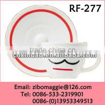 Hot Sale Perosnalized Promotion Ceramic Cup Saucer for Coffee Tea Cup Set