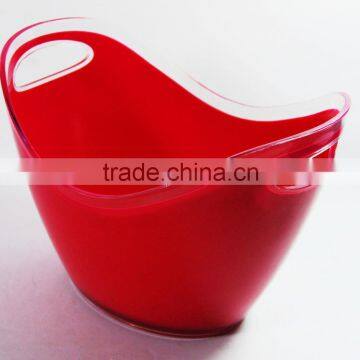Large Beer Custom Clear Bulk Acrylic PS Plastic Ice Bucket