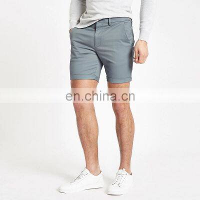 Wholesale Hot Selling Blue Skinny Chino Shorts Half Pants for Men photo-2