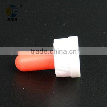 Red bulb for plastic child proof cap