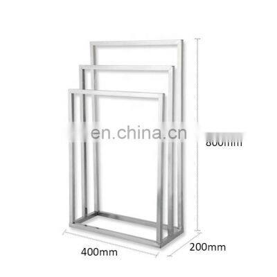 Нержавеющий стальной вешалка для полотенец для ванной комнаты на 3 планки, стоящий вешалка для полотенец. Популярные ванные вешалки для полотенец photo-2