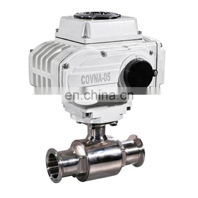 Sanitary Tri Clamp Motorized Ball Valve Stainless Steel 304 ON OFF Type