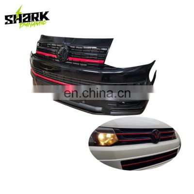 2015-2018 Shark Dynamic Style GRILLE  For Vvv T6 car BADGED ABS GRILLE TRIM CHROME OR RED