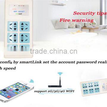 2200W 6-sockets Smart WiFi Power Strip With Home Alarm Function Compatible With 16PCS 315MHz OR 433MHz Wireless External Sensors photo-5