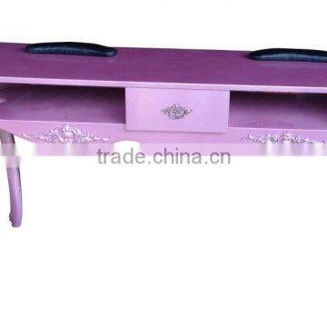 Beauty pink nail salon furniture,nail table manicure table