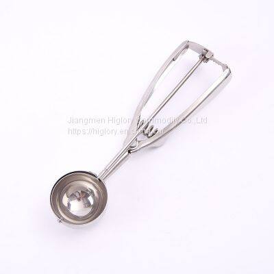 Stainless Steel Ice Cream Tools Food Cookie Spoon Ice Cream Scoop With Trigger Release photo-2