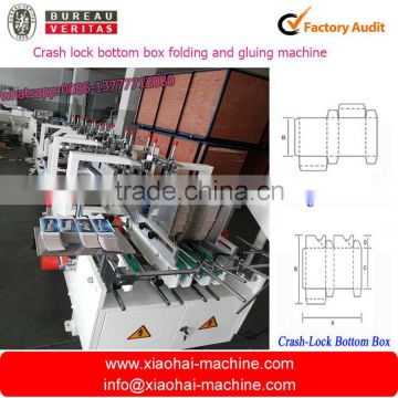 Automatic French Fry Box Folder Gluer Machine / Automatic crash lock bottom Folding Machine