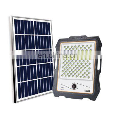 Top Quality flood light LED 100w 200w 300w 400w Radar Induction Remote Control Intelligent Solar Camera LED security light