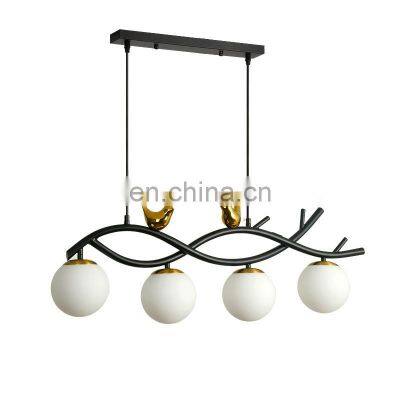 High Brightness Glass Metal LED Pendant Light Bar Club Home 20W Modern E27 Pendant Lamp For Indoor Decoration