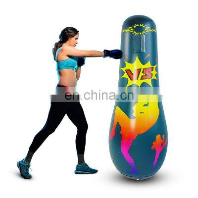 free Standing kick boxing bag for kids inflatable punching bag