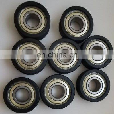 Plastic-Coated ball bearing 6203 ZZ pulley PU rubber coated bearing 17X47x16mm