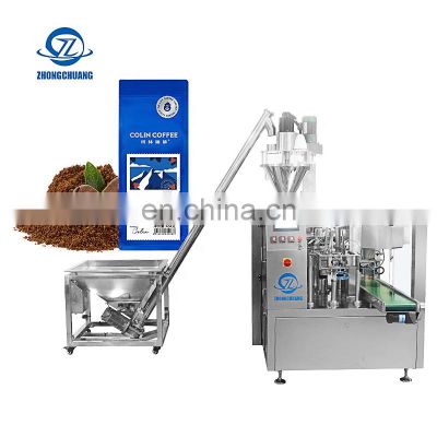 High Speed Premade Bag Matcha Ice Cream Powder Packaging Milk Tea Powder Doypack Packing Machine