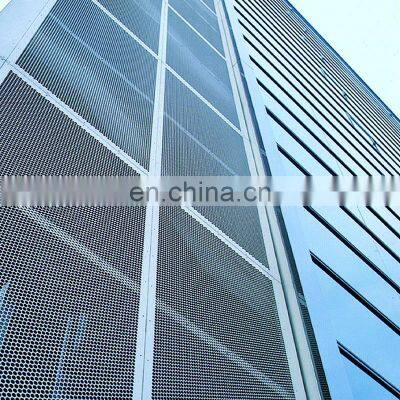 Diamond hole galvanized metal facade panels for decoration