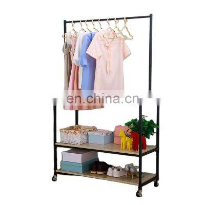 Customize stainless steel black clothes hanging drying display rack