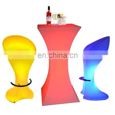 outdoor led furniture for event luminous night club led light bar stool furniture high cocktail table chair set