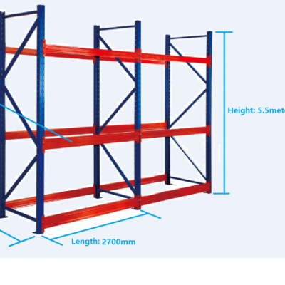 Box Beam Upright Frame Storage Racking Pallet Rack Metal Shelving for Industrial Warehouse