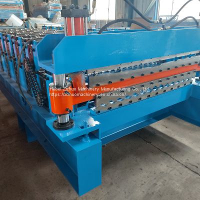 Double Layer PPGI Color Steel 5v Roofing Sheet Cold Deck Corrugated Roll Forming Making Machine Factory Price