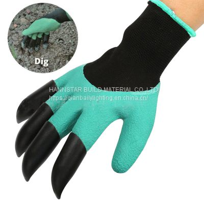 Rubber Lawn Worker Gloves Cheap Horticultural Creative Comfortable Latex Garden Gloves with Claws