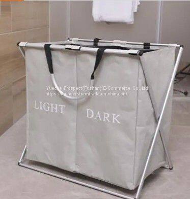 Laundry Hamper With X Aluminum Frame Dirty Laundry Bag For Travel Portable Hotel Laundry Bag photo-2
