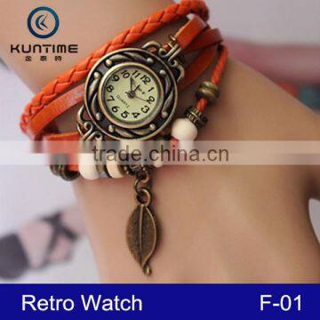 2015 New Arrival Leather Strap Vintage Watches Relojes de Mujer