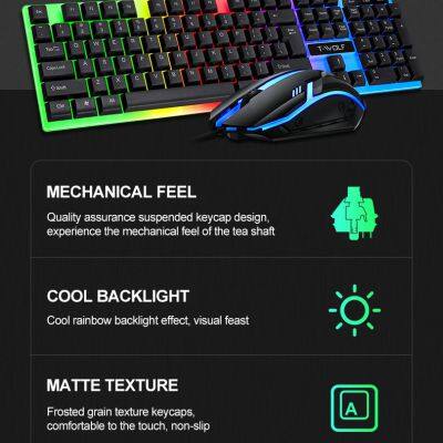 Newest TF230 Gaming Backlit Keyboard Mouse Combos Ergonomic Mute Wireless Mini Multimedia Full-size Keyboard Mouse Combos photo-6