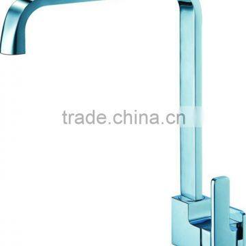 8211B Unique Brass Wall Mounted Chrome Plated Cold Water Kitchen Sink Faucet with Single Lever