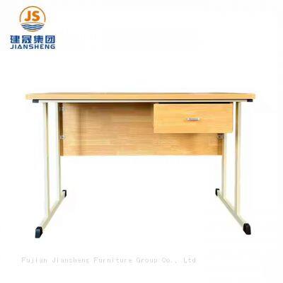 JS Hot Selling Office Classroom Teacher Table Desk Wooden Metal Frame Fixed Height Teacher Desk With Storage Drawers photo-4