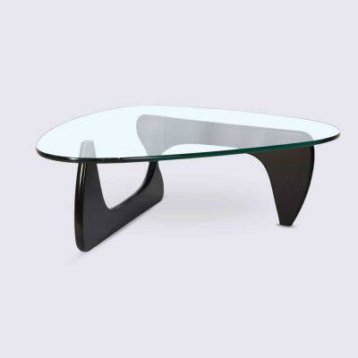 Design Coffee Table in Black Ash Wood and 19mm Tempered Glass – Gio