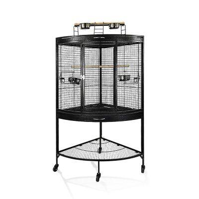 CORNER CAGE Play Top Style Bird Cage Parrot Cage Large Macaw Cage 63x63x145cm photo-2