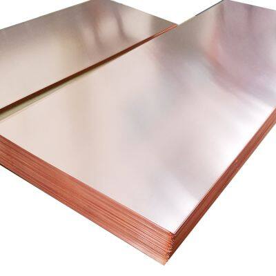 High Quality Copper Sheets in Stock Corrosion Resistant Easy to Process for Engineering