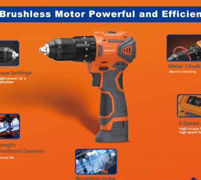 Powerful MECTE M-DD4-10 Electric Drill - 450W, Compact 10mm Drilling Machine photo-4