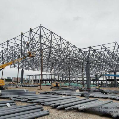 Production and Construction of Bolted Spherical Grid Structures, High-strength and Ultra-large Span Grid Roofs Over 40 Meters, Processing, Fabrication and Installation of 60m Span Tubular Truss Structures