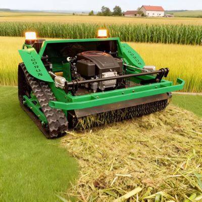 Industriegrade 48V bürstenloser Motor Raupenferngerät VTLM800 Selbstsperrende Sicherheitsneigungsrasenmäher