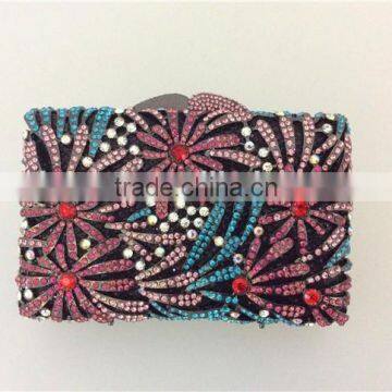 Customize design top quality China rhinestone Crystal lady purse