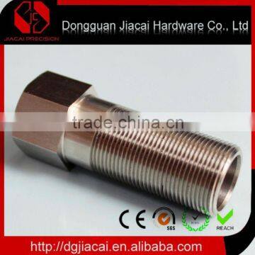 custom precision various kinds of cnc lathe hardware parts with one single thread