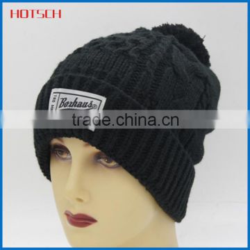 high quality black cute beanie hat for sport