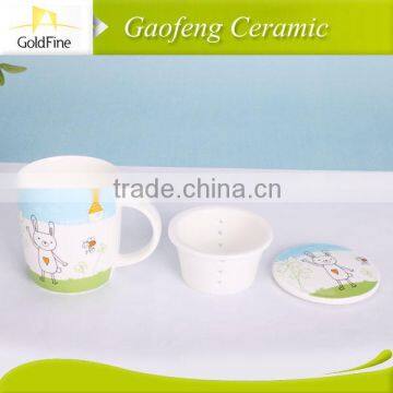 customized design ceramic coffee mug with lid