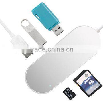 2 in 1 USB to Micro & Card Reader Ports USB 2.0 Connector Cable Hub photo-3