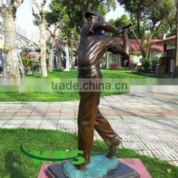 Bronze Playing Golf Sportsman