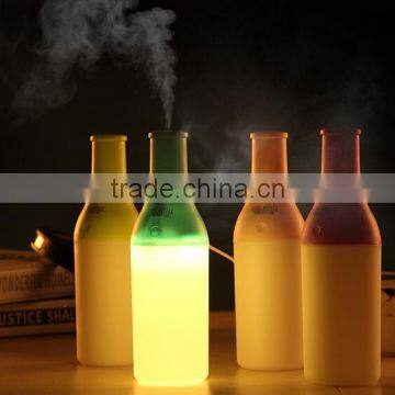 Creative Bottle Design USB Ultrasonic Humidifier Home Office Mini Aroma Diffuser LED Night Light Aromatherapy Mist Maker