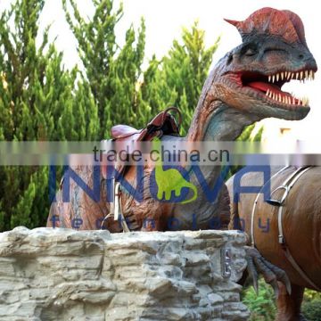 Amazing world of children coin operated ride dinosaur-dilophosaurus