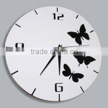 ACC2010 DIY Butterfly Circle Acrylic Clock for Decoration photo-3